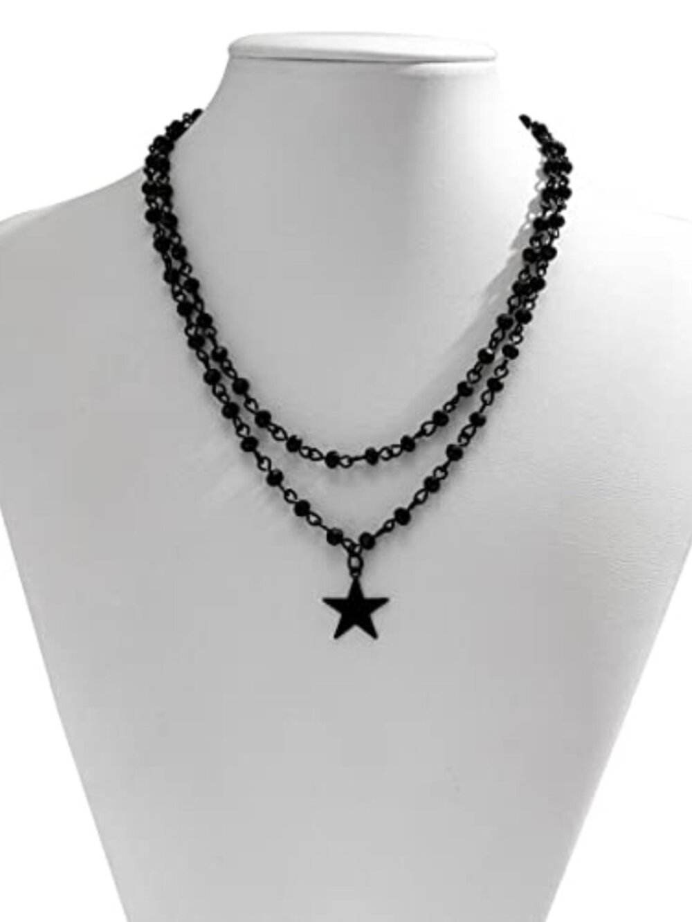 New - Gothic Black Star/Cross/Moon Choker Necklace, Vintage Moon Star Cross